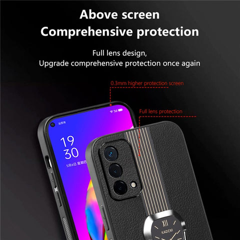 KADEM For Oppo F19 / F19s / A74 4G / A95 4G / Reno6 Lite Kickstand Cases Electroplating Cell Phone Cover