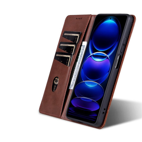 AZNS For Huawei Enjoy 70 4G / nova Y72 4G PU Leather Wallet Case Magnetic Absorption Flip Phone Cover