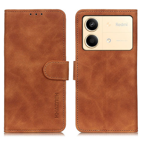 KHAZNEH For Xiaomi Redmi Note 13R Pro 5G Cell Phone Case Leather Retro Style Stand Cover