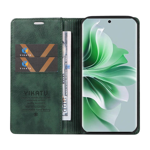 YIKATU YK-006 For Oppo Reno11 Pro 5G (Global) Case Magnetic Auto Closing PU Leather Wallet Phone Cover