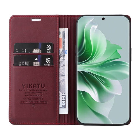 YIKATU YK-001 For Oppo Reno11 Pro 5G (Global) Wallet Case Flip Leather Cover Folding Stand