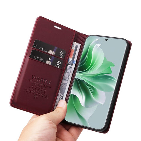 YIKATU YK-001 For Oppo Reno11 Pro 5G (Global) Wallet Case Flip Leather Cover Folding Stand