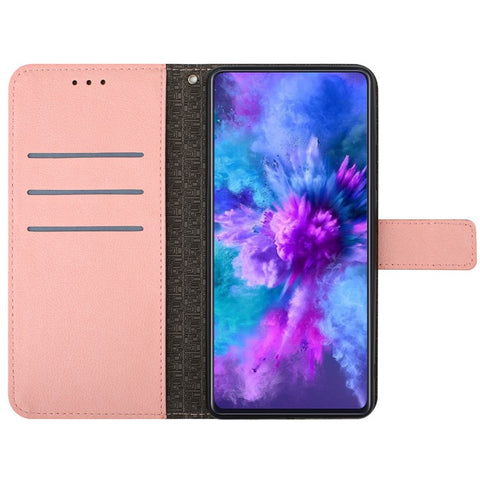 HT06 For Motorola Moto G Play 5G (2024) / Moto G 5G (2024) Leather Case Phone Wallet Cover Rhombus