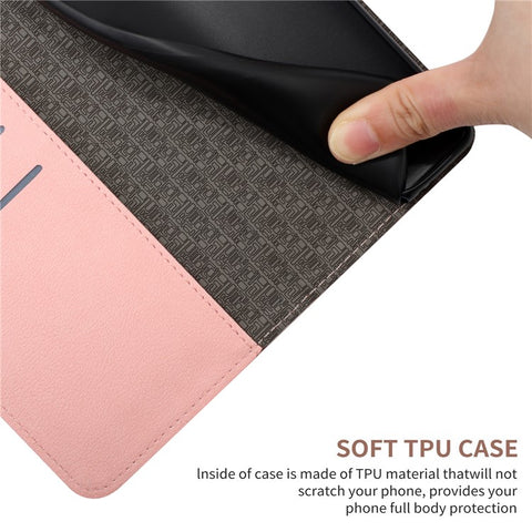 HT06 For Motorola Moto G Play 5G (2024) / Moto G 5G (2024) Leather Case Phone Wallet Cover Rhombus