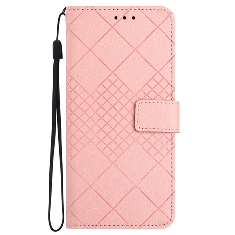 HT06 For Motorola Moto G Play 5G (2024) / Moto G 5G (2024) Leather Case Phone Wallet Cover Rhombus