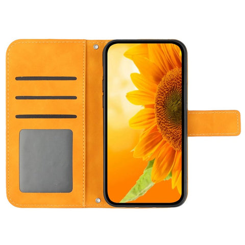 HT04 For Motorola Moto G Play 5G (2024) / Moto G 5G (2024) Leather Phone Case with Wrist Strap