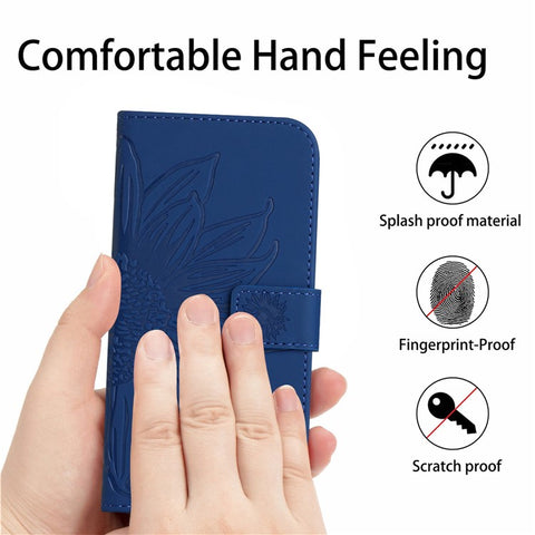 HT04 For Motorola Moto G Play 5G (2024) / Moto G 5G (2024) Leather Case with Shoulder Strap Phone Wallet