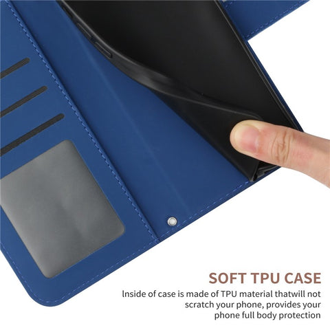 HT04 For Motorola Moto G Play 5G (2024) / Moto G 5G (2024) Leather Case with Shoulder Strap Phone Wallet