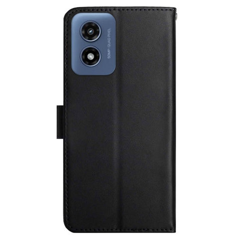 HT02 For Motorola Moto G Play 5G (2024) / Moto G 5G (2024) Wallet Case Genuine Cow Leather Cover