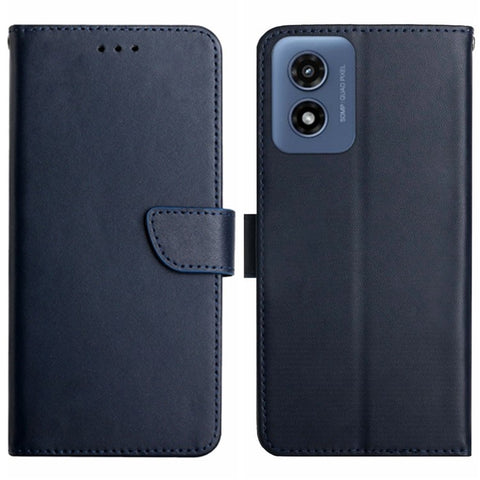 HT02 For Motorola Moto G Play 5G (2024) / Moto G 5G (2024) Wallet Case Genuine Cow Leather Cover