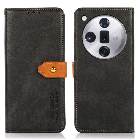 KHAZNEH For Oppo Find X7 5G Cowhide Texture Leather Case Wallet Phone Cover