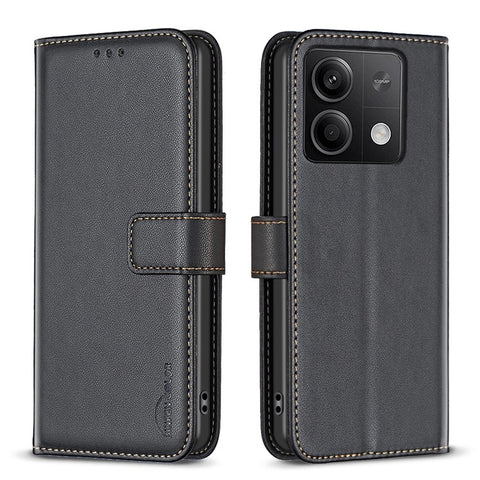 BINFEN COLOR BF17 For Xiaomi Redmi Note 13 4G Leather Phone Case Folio Stand View Cover