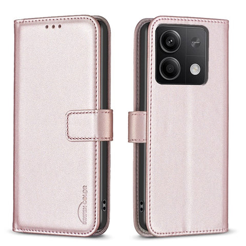 BINFEN COLOR BF17 For Xiaomi Redmi Note 13 4G Leather Phone Case Folio Stand View Cover