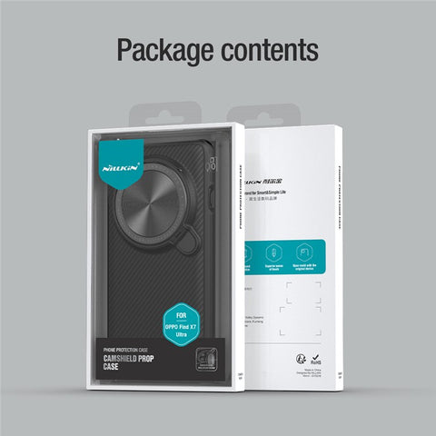 NILLKIN CamShield Prop Series for Oppo Find X7 Ultra Kickstand Phone Case with Lens Cover
