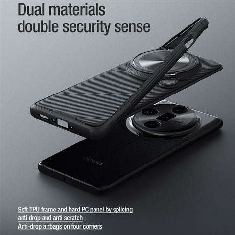 NILLKIN CamShield Prop Series for Oppo Find X7 Ultra Kickstand Phone Case with Lens Cover