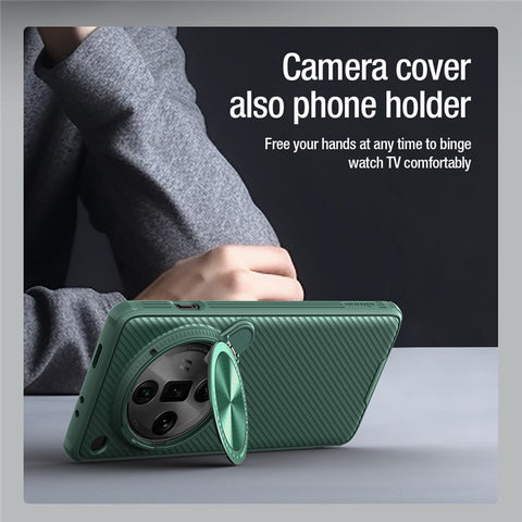 NILLKIN CamShield Prop Series for Oppo Find X7 Ultra Kickstand Phone Case with Lens Cover