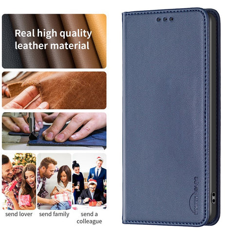 BINFEN COLOR BF18 For Oppo Find X7 5G Phone Case Leather Cover with Card Slots