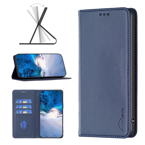 BINFEN COLOR BF18 For Oppo Find X7 5G Phone Case Leather Cover with Card Slots