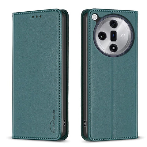 BINFEN COLOR BF18 For Oppo Find X7 5G Phone Case Leather Cover with Card Slots