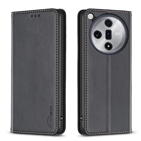 BINFEN COLOR BF18 For Oppo Find X7 5G Phone Case Leather Cover with Card Slots