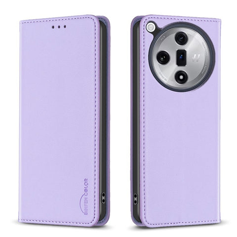 BINFEN COLOR BF18 For Oppo Find X7 5G Phone Case Leather Cover with Card Slots