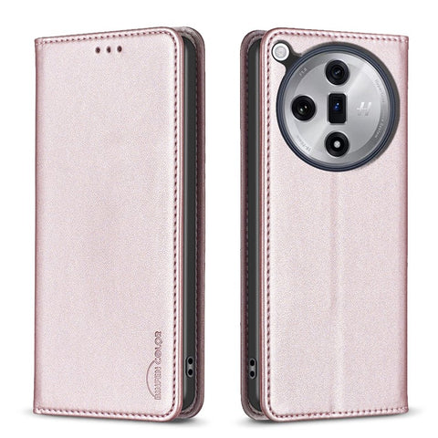 BINFEN COLOR BF18 For Oppo Find X7 5G Phone Case Leather Cover with Card Slots
