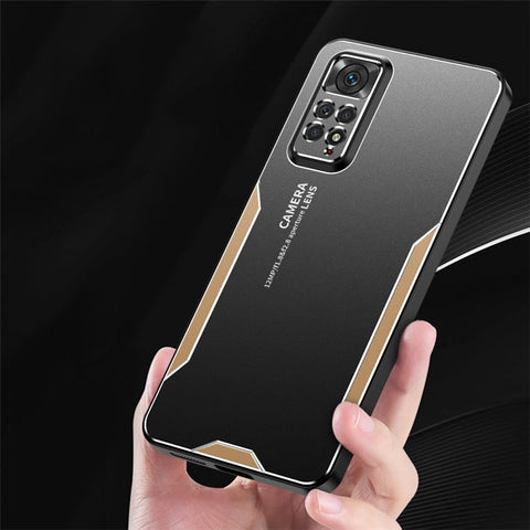 For Xiaomi Redmi Note 11 Pro Case Aluminium Alloy+TPU+PC Airbag Protection Phone Cover