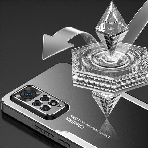 For Xiaomi Redmi Note 11 Pro Case Aluminium Alloy+TPU+PC Airbag Protection Phone Cover