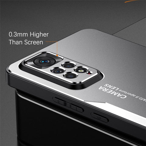 For Xiaomi Redmi Note 11 Pro Case Aluminium Alloy+TPU+PC Airbag Protection Phone Cover