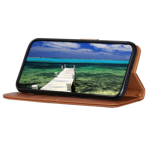 KHAZNEH For Oppo Reno11 Pro 5G (Global) / Reno11 (China) 5G Leather Wallet Phone Case Cowhide Texture