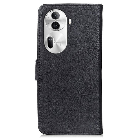 KHAZNEH For Oppo Reno11 Pro 5G (Global) / Reno11 (China) 5G Leather Wallet Phone Case Cowhide Texture