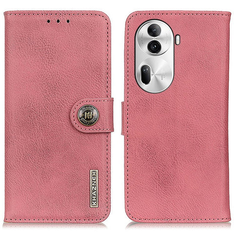 KHAZNEH For Oppo Reno11 Pro 5G (Global) / Reno11 (China) 5G Leather Wallet Phone Case Cowhide Texture