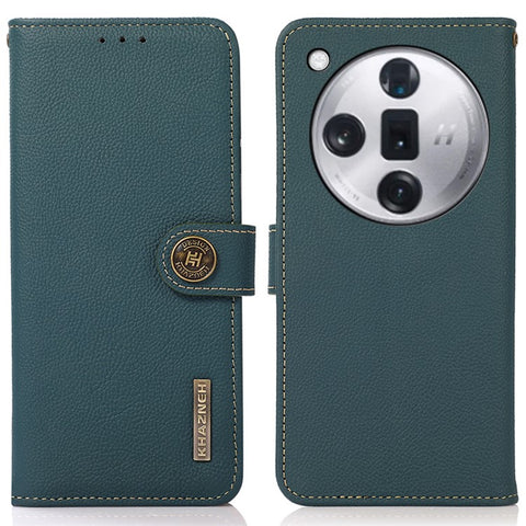 KHAZNEH For Oppo Find X7 Pro / Find X7 Ultra Genuine Cow Leather Phone Case RFID Blocking