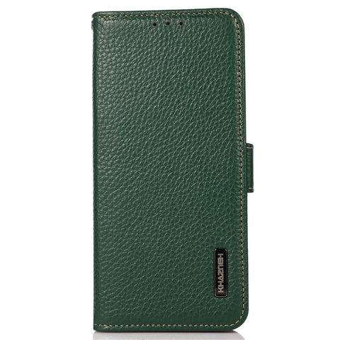 KHAZNEH For Oppo Find X7 5G Case Genuine Cow Leather+TPU Litchi Texture Phone Cover