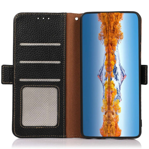 KHAZNEH For Oppo Find X7 Ultra / Find X7 Pro Case Genuine Cow Leather Scratch-proof Phone Cover