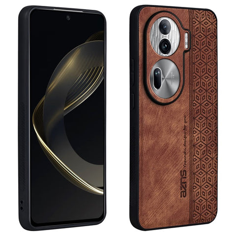 AZNS For Oppo Reno11 Pro 5G (Global) / Reno11 (China) 5G Case Imprinted PU Leather Coated TPU Phone Cover