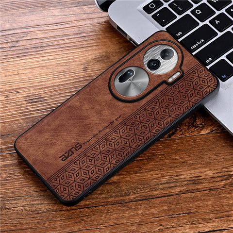 AZNS For Oppo Reno11 Pro 5G (Global) / Reno11 (China) 5G Case Imprinted PU Leather Coated TPU Phone Cover