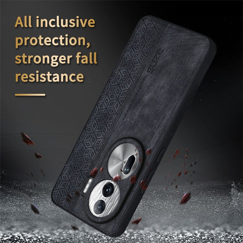 AZNS For Oppo Reno11 Pro 5G (Global) / Reno11 (China) 5G Case Imprinted PU Leather Coated TPU Phone Cover