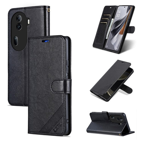 AZNS For Oppo Reno11 Pro 5G (Global) / Reno11 (China) 5G Case PU Leather Flip Phone Cover Wallet Card Slots