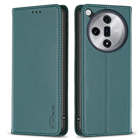 BINFEN COLOR BF18 For Oppo Find X7 Ultra Phone Cover Magnetic Closure Flip Leather Case