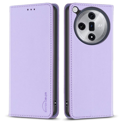 BINFEN COLOR BF18 For Oppo Find X7 Ultra Phone Cover Magnetic Closure Flip Leather Case