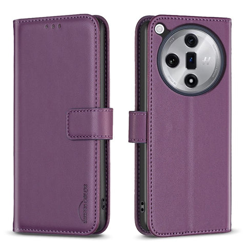 BINFEN COLOR BF17 For Oppo Find X7 Ultra Case PU Leather+TPU Phone Wallet Cover