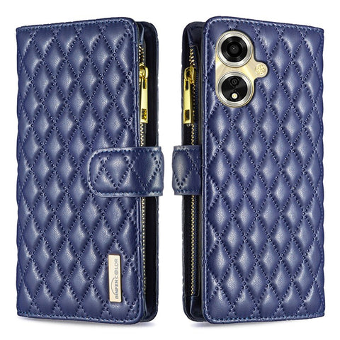 BINFEN COLOR BF Style-15 For Oppo A59 5G Magnetic Case Leather Zipper Pocket Phone Cover