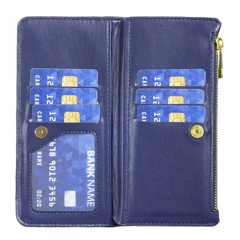 BINFEN COLOR BF Style-15 For Oppo A59 5G Magnetic Case Leather Zipper Pocket Phone Cover