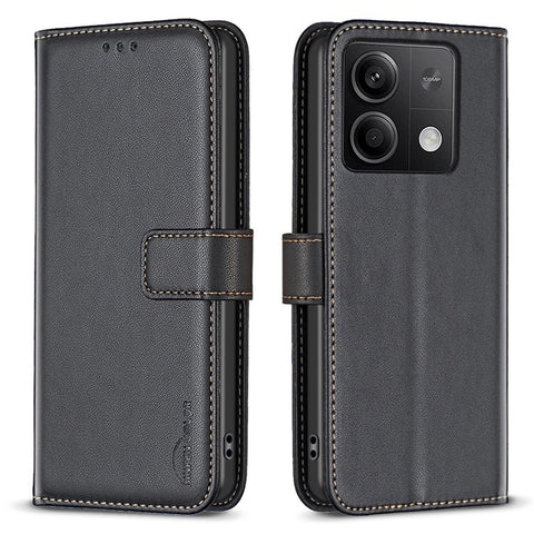 BINFEN COLOR BF17 For Xiaomi Redmi Note 13 5G Case PU Leather Phone Cover Wallet