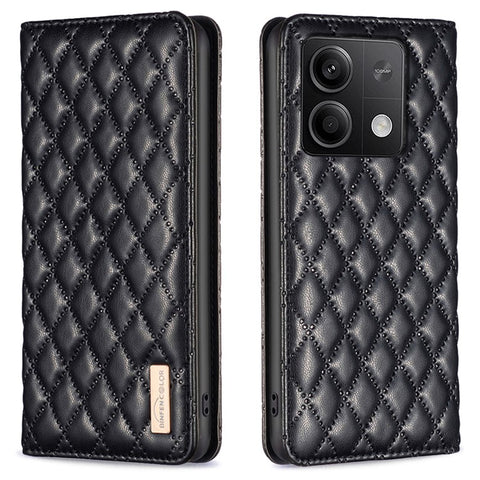 BINFEN COLOR For Xiaomi Redmi Note 13 5G Case with Card Holder PU Leather Phone Stand Cover
