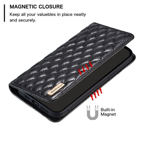 BINFEN COLOR For Xiaomi Redmi Note 13 5G Case with Card Holder PU Leather Phone Stand Cover