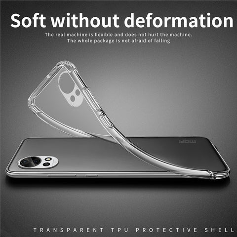 MOFI For Huawei nova 12 5G Phone Case Transparent Soft TPU Protective Cover