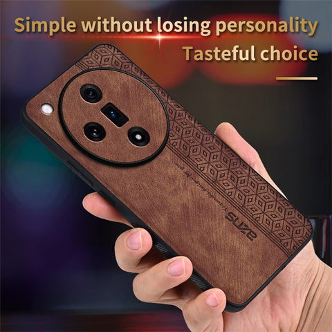 AZNS For Oppo Find X7 5G Case Imprinted PU Leather Phone Guard Cover