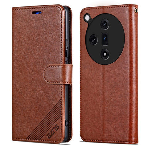 AZNS For Oppo Find X7 5G Leather Case TPU Inner Shell Flip Phone Cover